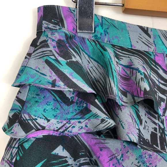 Forever 21 Ruffled Mini Skirt Sz 26 - Picture 9 of 9